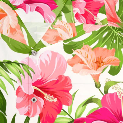 "Blooming Hibiscus" Hawaiian Shirt - Cotton