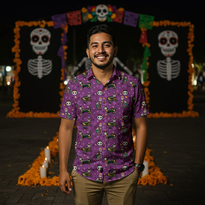 “El Gato Eterno” Día de Muertos Cotton Celebration Shirt