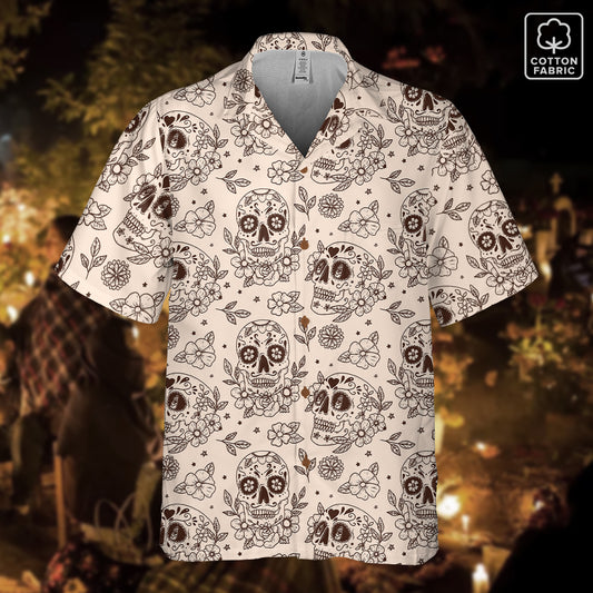 "Eternal Spirit of the Dead" Cotton Button-Up Shirt