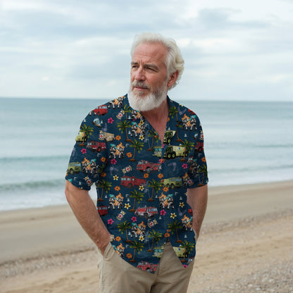 Air Force Firefighters Fundraiser Hawaiian Shirt by Island Vibes For Life - Blue