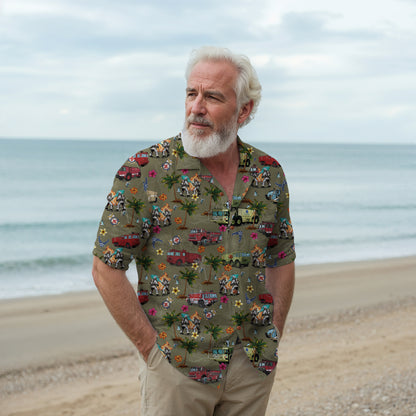 Air Force Firefighters Fundraiser Hawaiian Shirt by Island Vibes For Life - OD Green