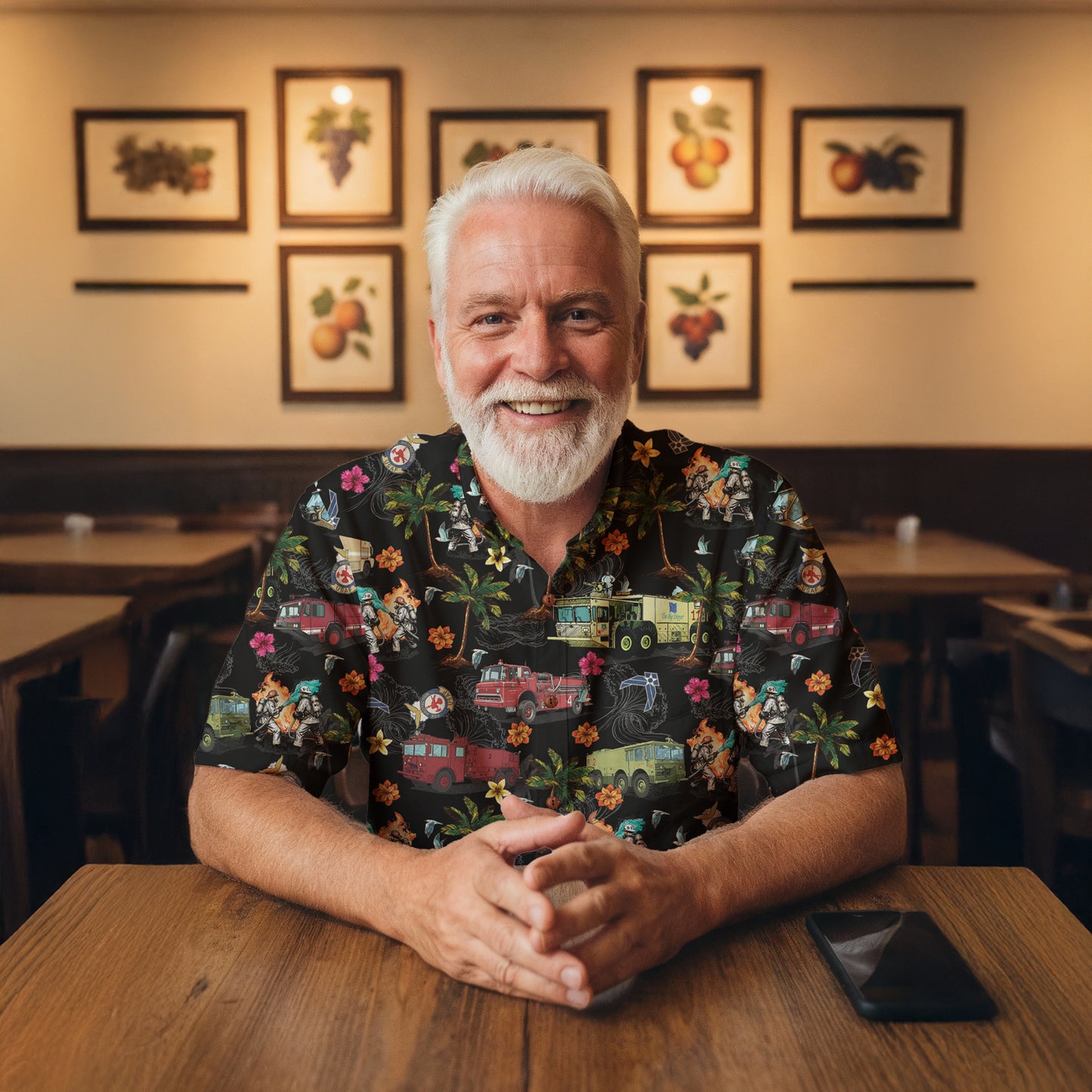 Air Force Firefighters Fundraiser Hawaiian Shirt by Island Vibes For Life - Black