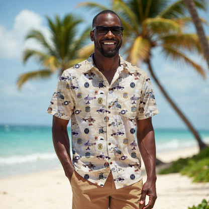 HH-43 "Huskie" Hawaiian Shirt – Cotton Edition | PEDRO-Inspired Vintage Aviation Vibes - Begie