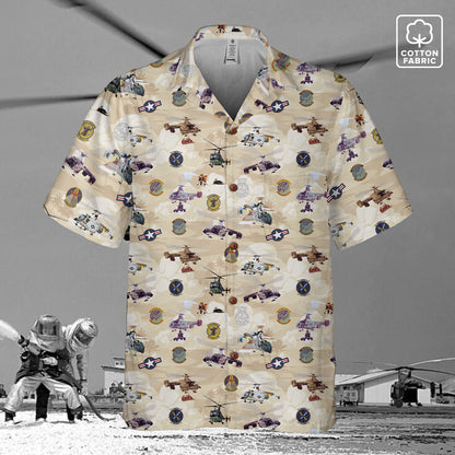 HH-43 "Huskie" Hawaiian Shirt – Cotton Edition | PEDRO-Inspired Vintage Aviation Vibes - Begie