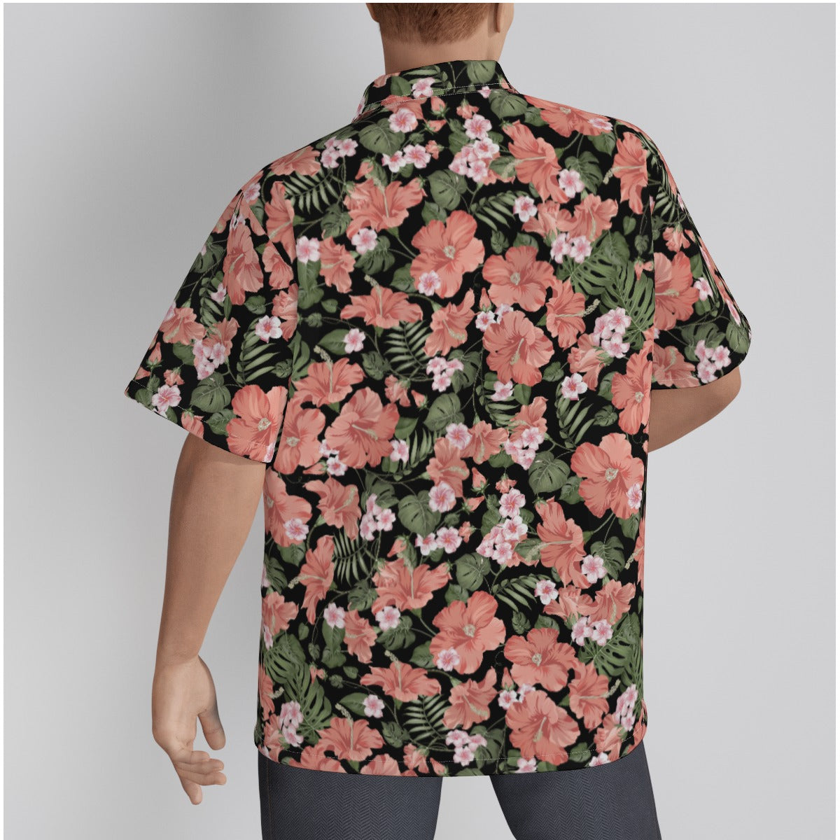 "Midnight Bloomscape" Hawaiian Shirt - Cotton