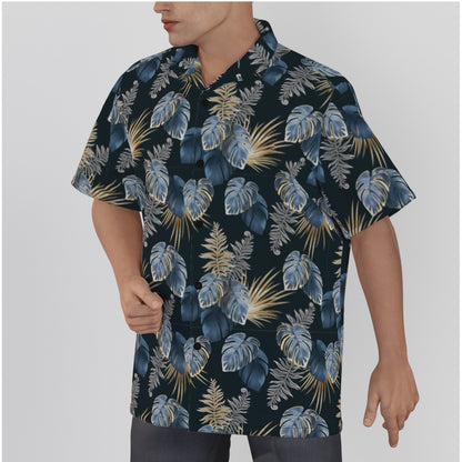 "Paradise Palms at Midnight"  Hawaiian Shirt - Cotton