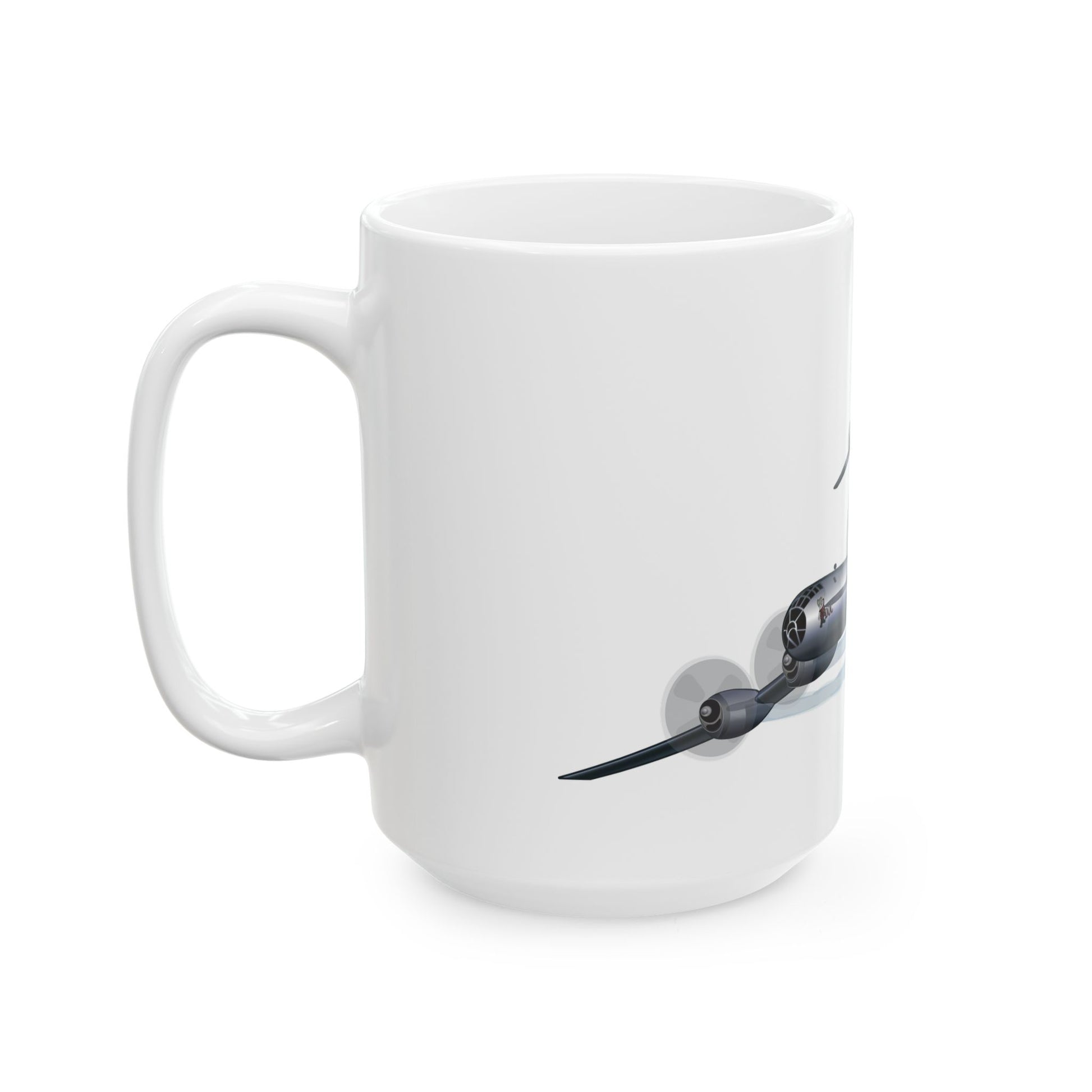 Playful Doc and Fifi ceramic mug with a charming design, available in 11oz and 15oz sizes, perfect for animal lovers and collectors.

