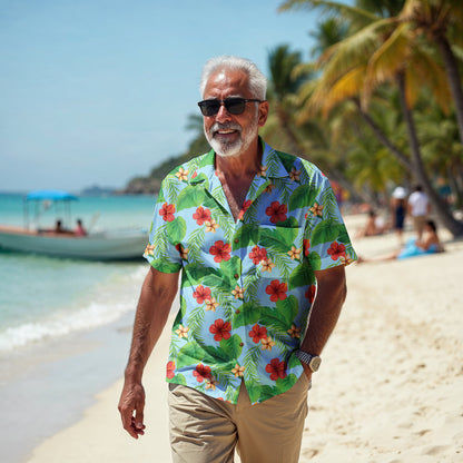 "Tropical Dreamscapes" Hawaiian Shirt - 100% Cotton