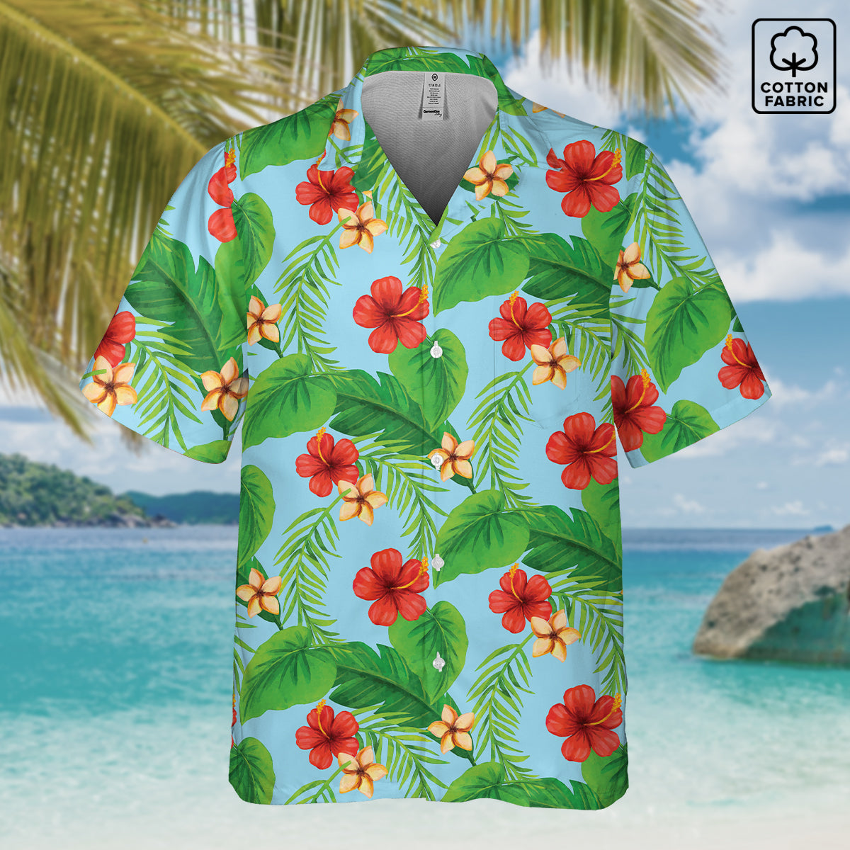 "Tropical Dreamscapes" Hawaiian Shirt - Cotton