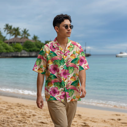 "Tropical Duo" Hawaiian Shirt - 100% Cotton