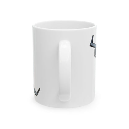 C-17 Globemaster III-themed ceramic mug, available in 11oz and 15oz sizes, a stylish addition to any aviation lover's collection