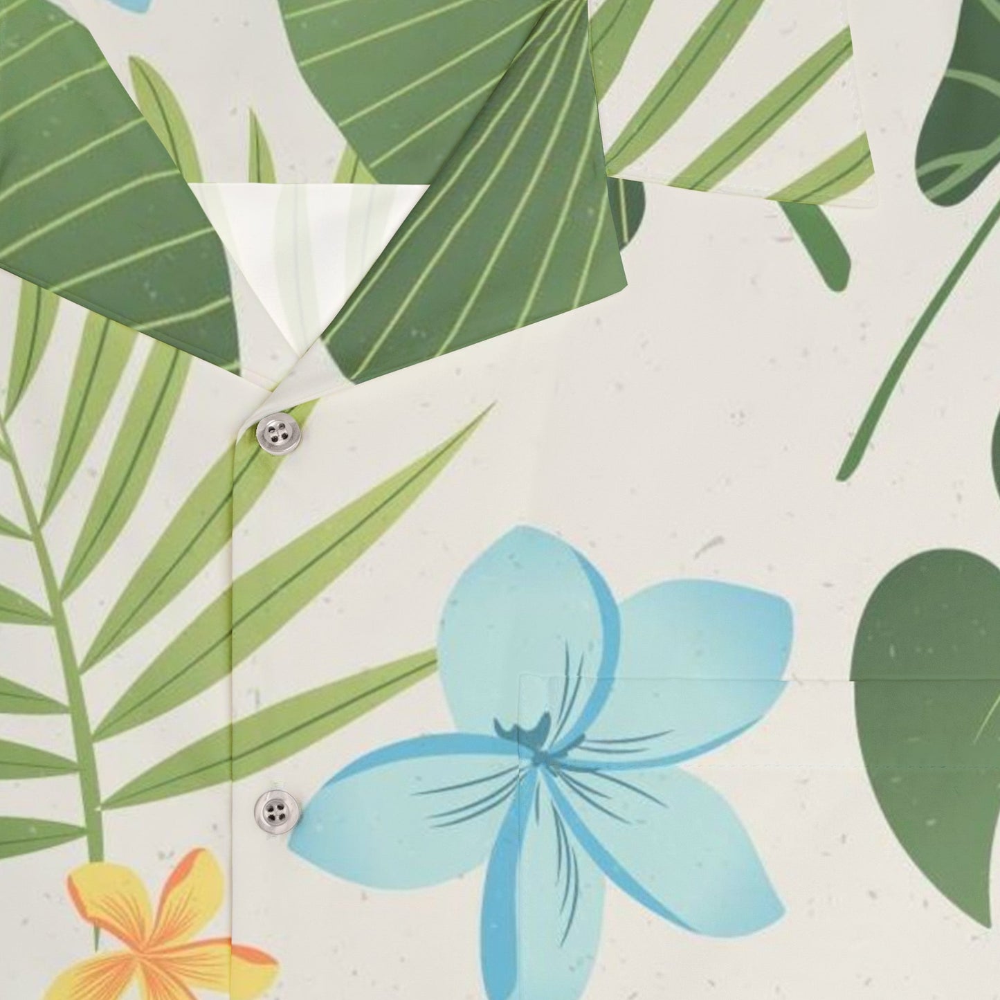 Island Vibes For Life cotton Hawaiian shirt with bold tropical foliage design, perfect for summer wear