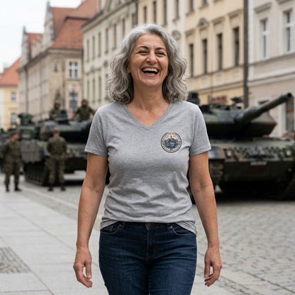 FOS Bolesławiec “Pugnae Tam Saevae Sunt” Ladies' V-Neck T-Shirt