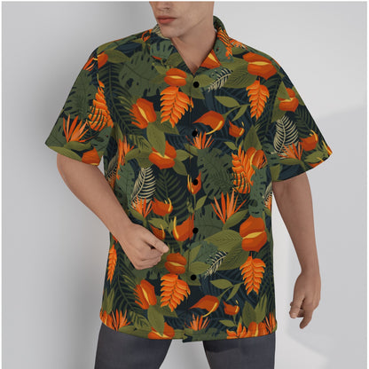 Tropical Jungle Fever Shirt – A lively print with jungle-inspired foliage, made from soft cotton fabric for a relaxed fit.