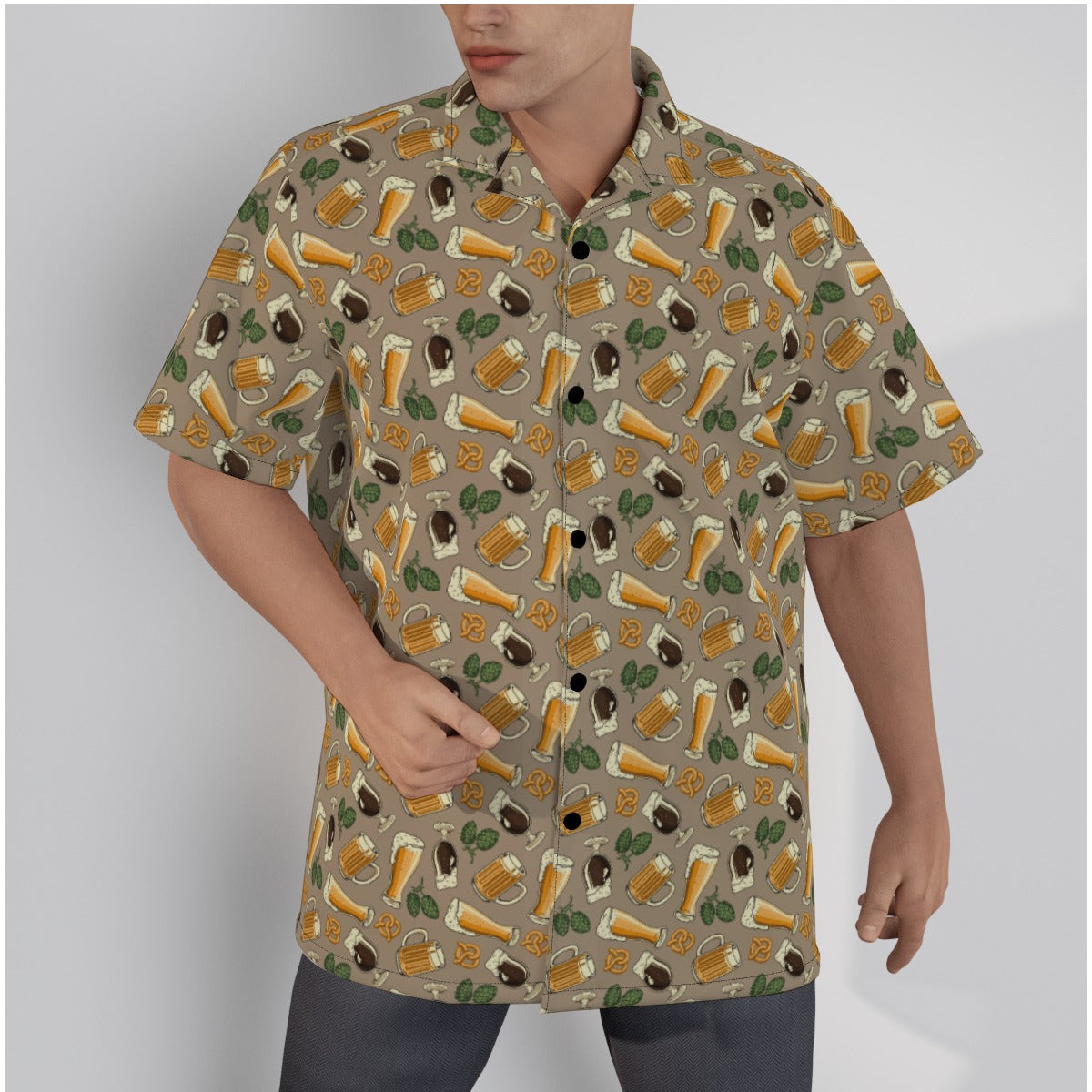 "Party Pints" Hawaiian Shirt. Cotton