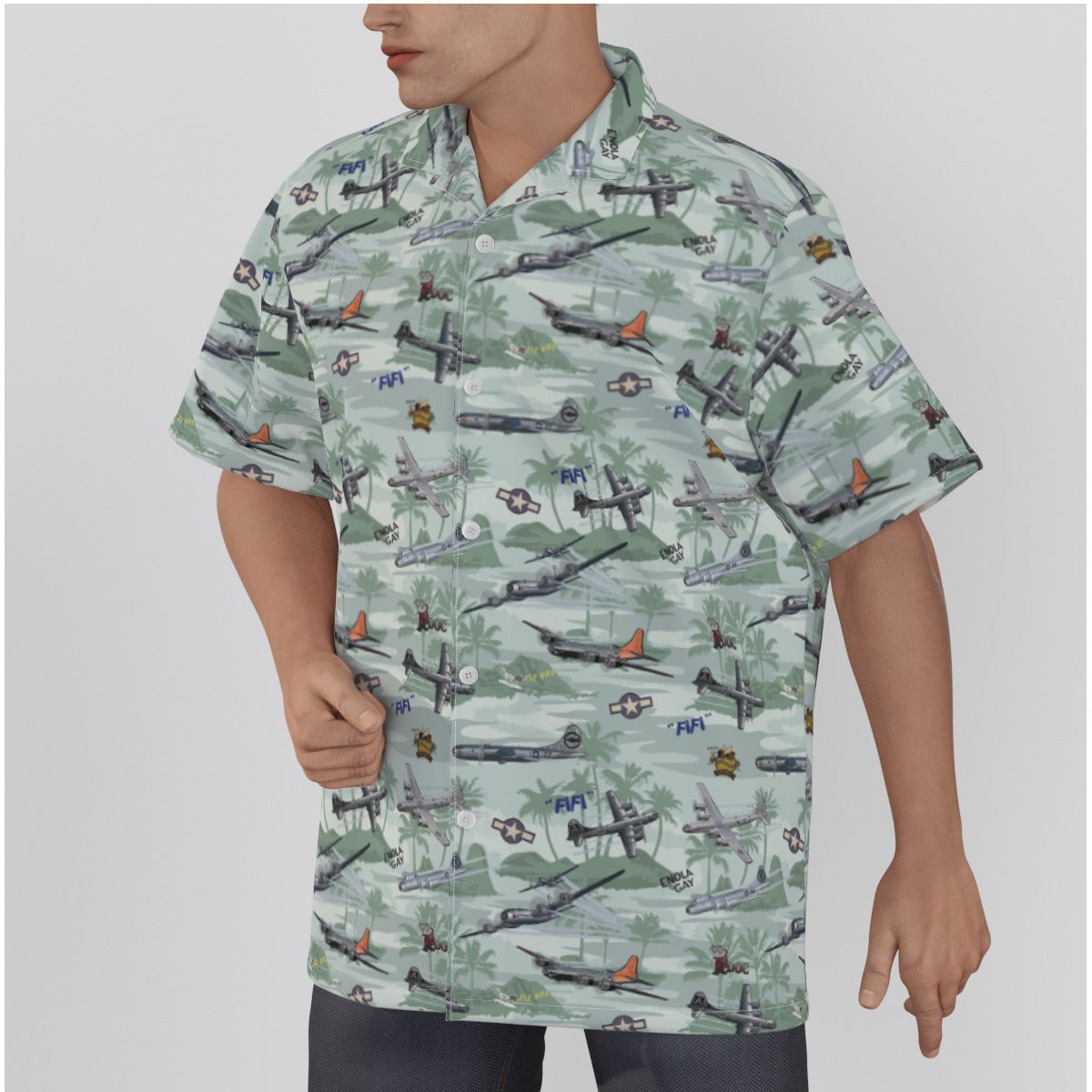 "B-29 Tribute" Hawaiian Shirt  in Cotton!